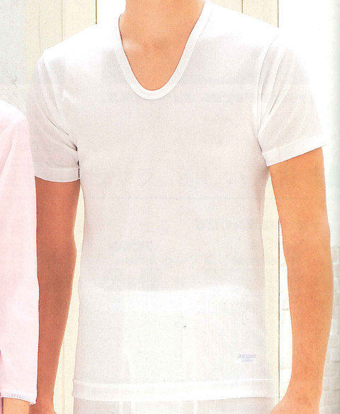 テイジンテビロンスムース紳士U首半袖『在庫3枚のみ』※ネオロンに変わる前の商品です