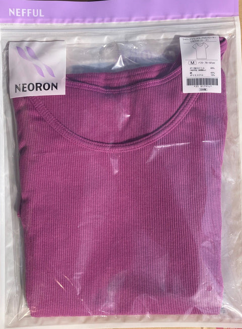 【訳あり品】ネオロン(neoron)シャリ―ブ ラウンドネック３分スリーマ―