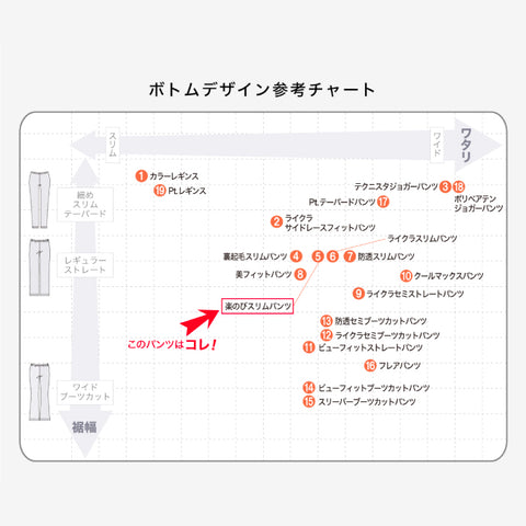 【訳あり品】baz　楽のびスリムパンツ