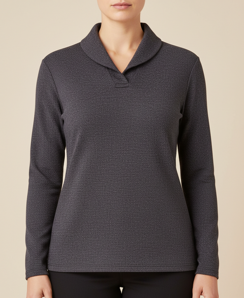 【5％off】ow143 ネオロン(neoron) エアリータッチ  オープンラウンドカラー長袖 2024